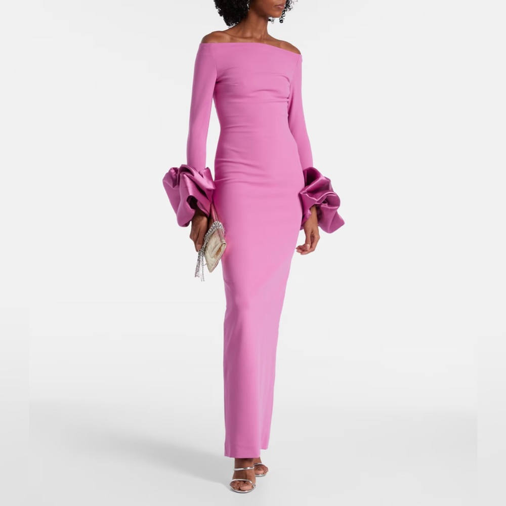 NWT SOLACE LONDON- TALIA OFF SHOULDER GOWN